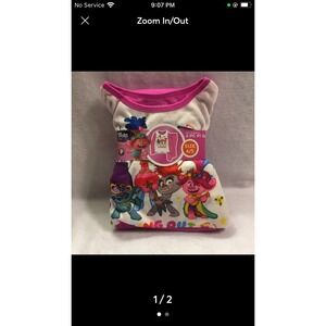 New with tags fleece two piece trolls pajamas 4/5‎